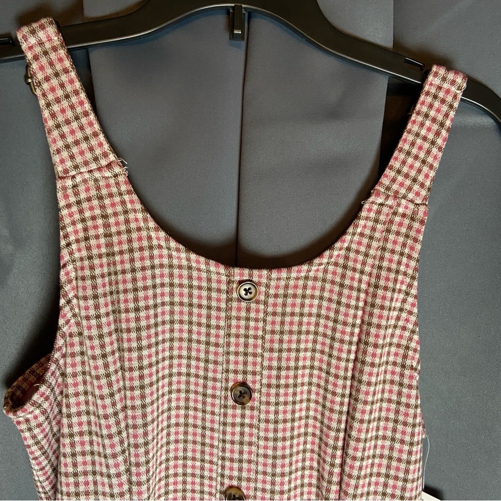Colorful Planet, Kids XL 14/16, Pink and Brown Plaid‎ Dress NWT - Picture 2 of 10